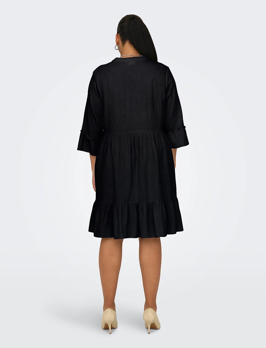 ONLY Carmakoma - CARTHYRA LIFE PEPLUM DRESS WVN - robes courtes - phantom - 3