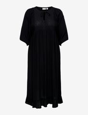 ONLY Carmakoma - CARELEANOR LIFE 2/4 CALF DRESS WVN - midi dresses - black - 0