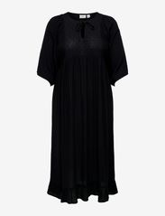 ONLY Carmakoma - CARELEANOR LIFE 2/4 CALF DRESS WVN - midikjoler - black - 0