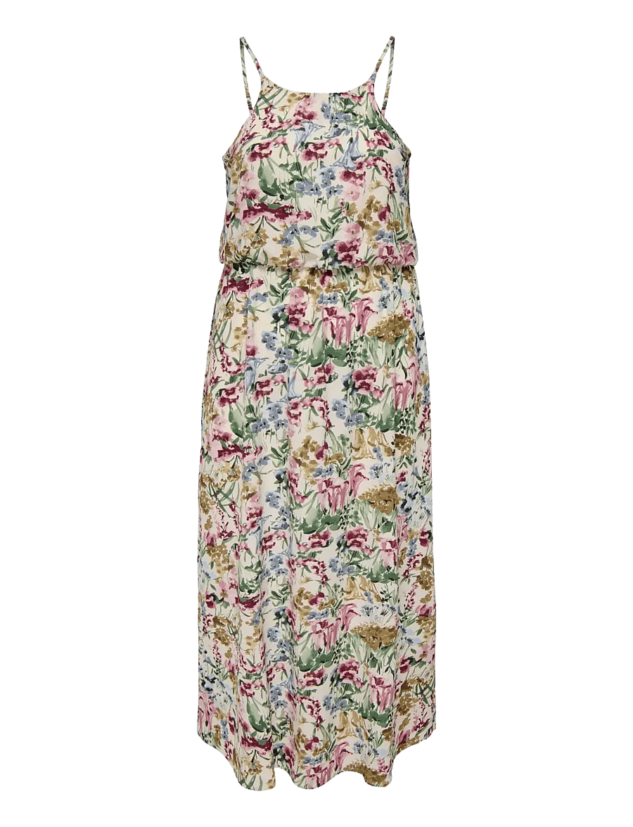 ONLY Carmakoma - CARWINNER S/L MAXI DRESS NOOS WVN - cloud dancer - 0