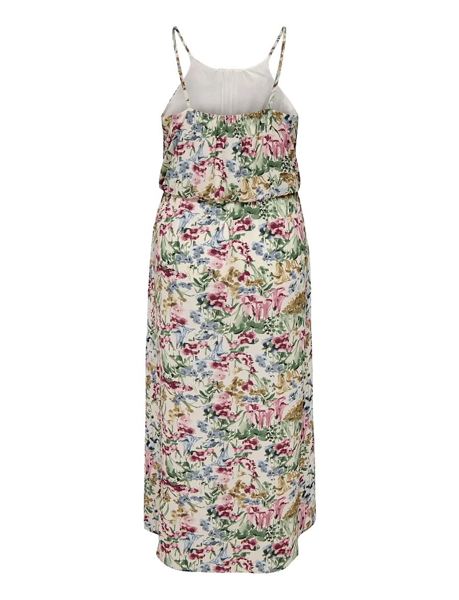 ONLY Carmakoma - CARWINNER S/L MAXI DRESS NOOS WVN - cloud dancer - 1