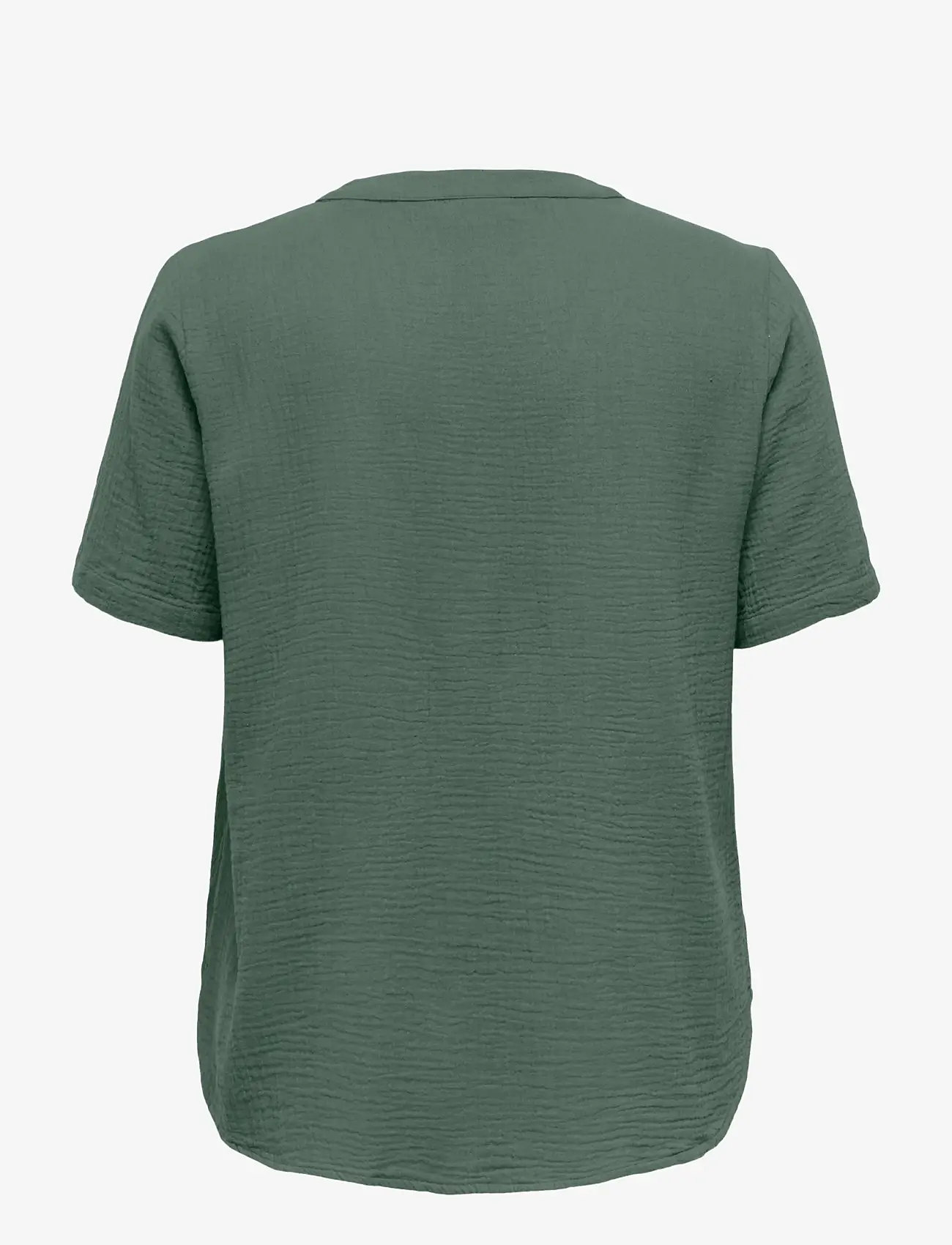 ONLY Carmakoma - CARTHYRA S/S BUTTON TOP  WVN - kurzämlige blusen - laurel wreath - 1