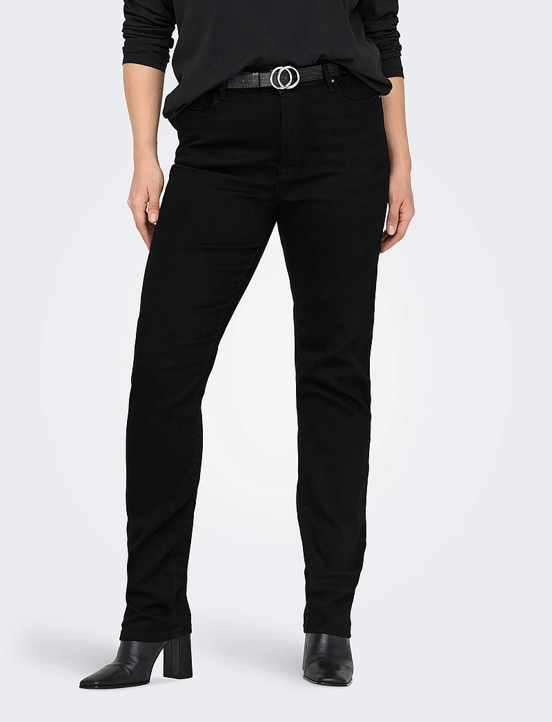 ONLY Carmakoma - CARSUI MID SLIM DNM DIA367 NOOS - kitsad teksad - washed black - 0