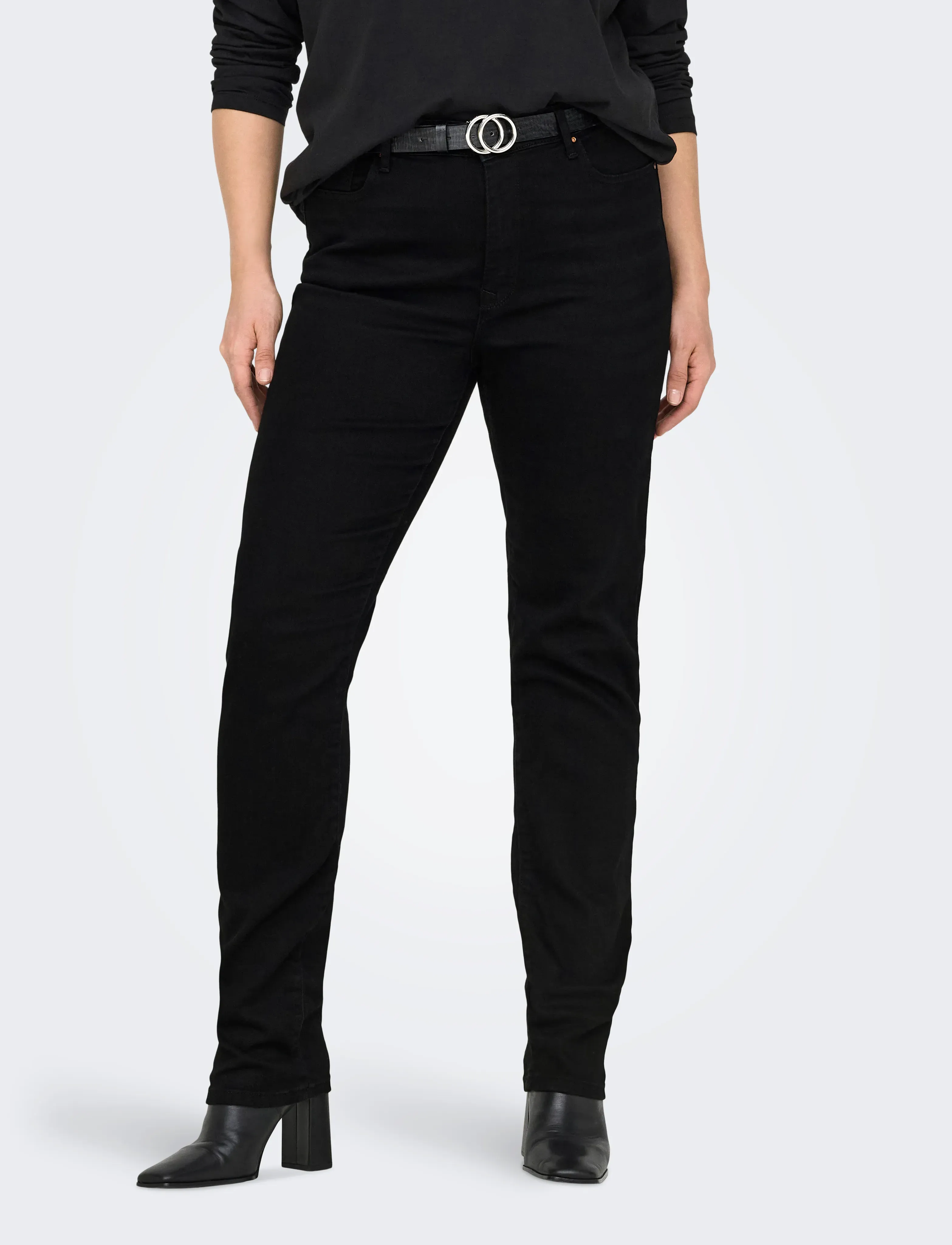 ONLY Carmakoma CARSUI MID SLIM DNM DIA367 NOOS - Transitional Layering - WASHED BLACK / black