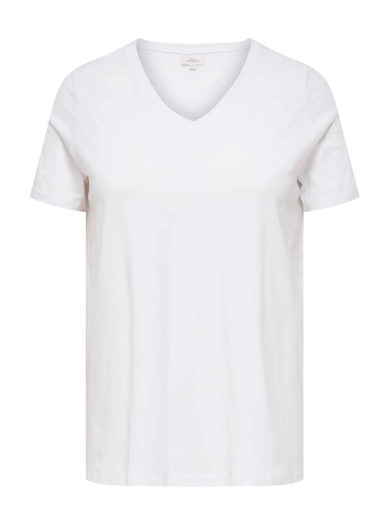 CARBONNIE LIFE S/S V A-SHAPE TEE NOOS - BRIGHT WHITE