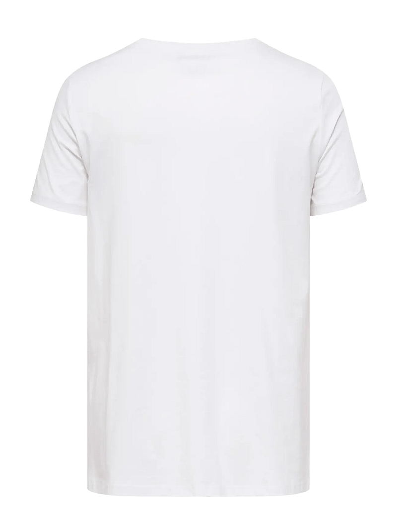 ONLY Carmakoma - CARBONNIE LIFE S/S V A-SHAPE TEE NOOS - t-särgid - bright white - 2