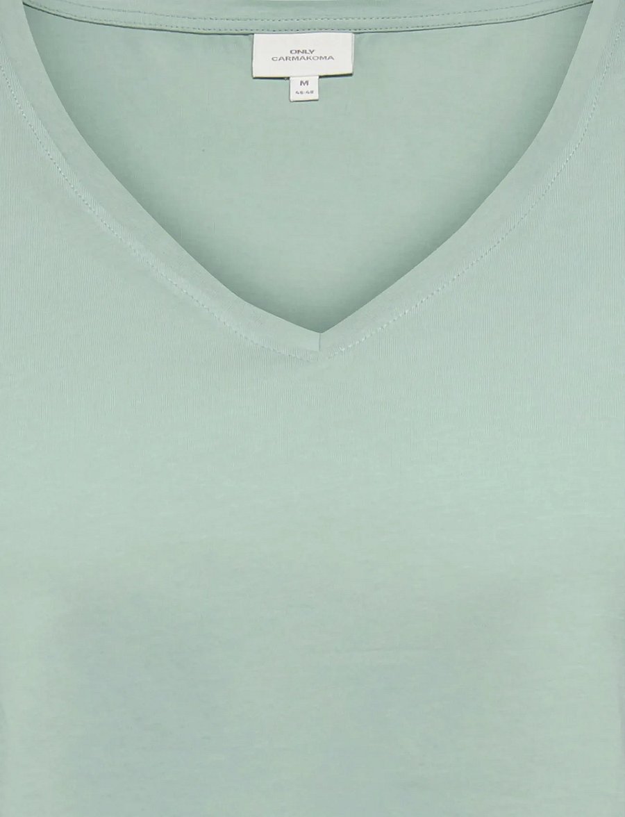 ONLY Carmakoma - CARBONNIE LIFE S/S V A-SHAPE TEE NOOS - jadeite - 2