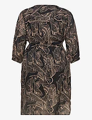 ONLY Carmakoma - CARBETSEY 3/4 SHIRT BLK DRESS AOP - odzież imprezowa w cenach outletowych - black - 2