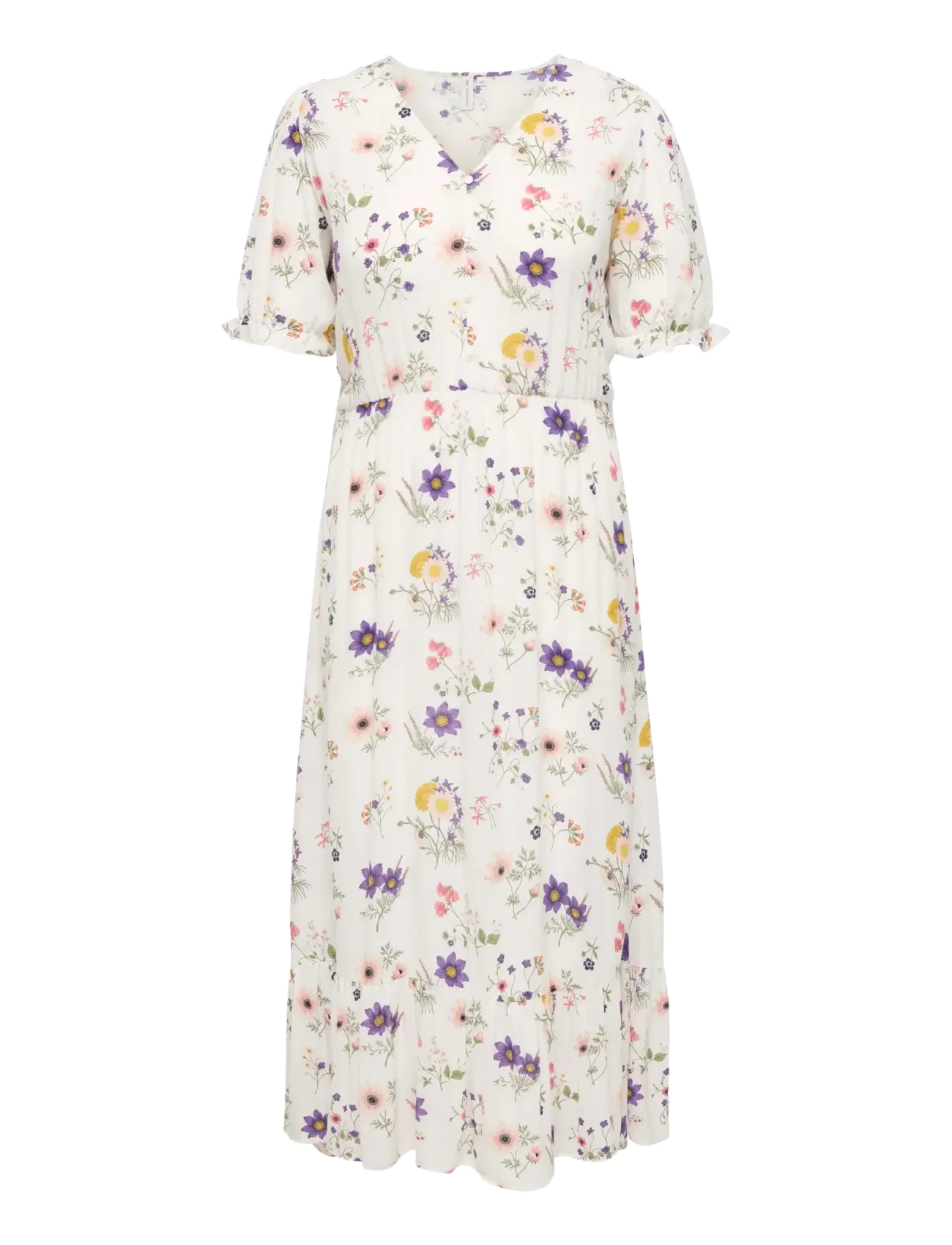 ONLY Carmakoma CARCHIANTI S/S LONG DRESS WVN NOOS - ONLY Carmakoma - CLOUD DANCER / white