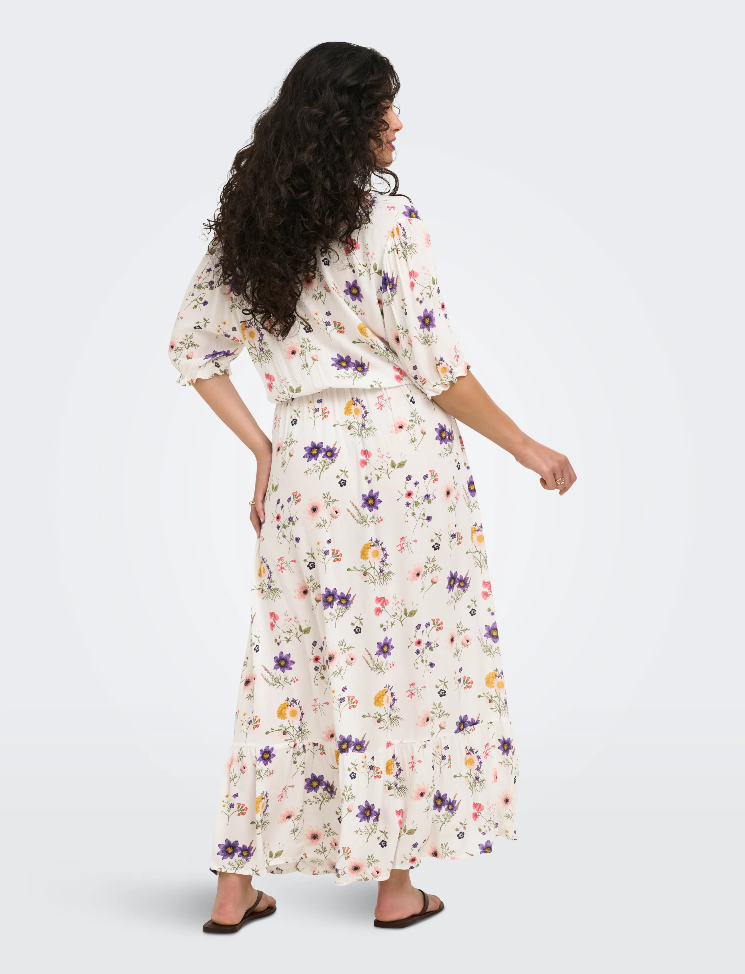 ONLY Carmakoma - CARCHIANTI S/S LONG DRESS WVN NOOS - konfirmationstøj - cloud dancer - 3
