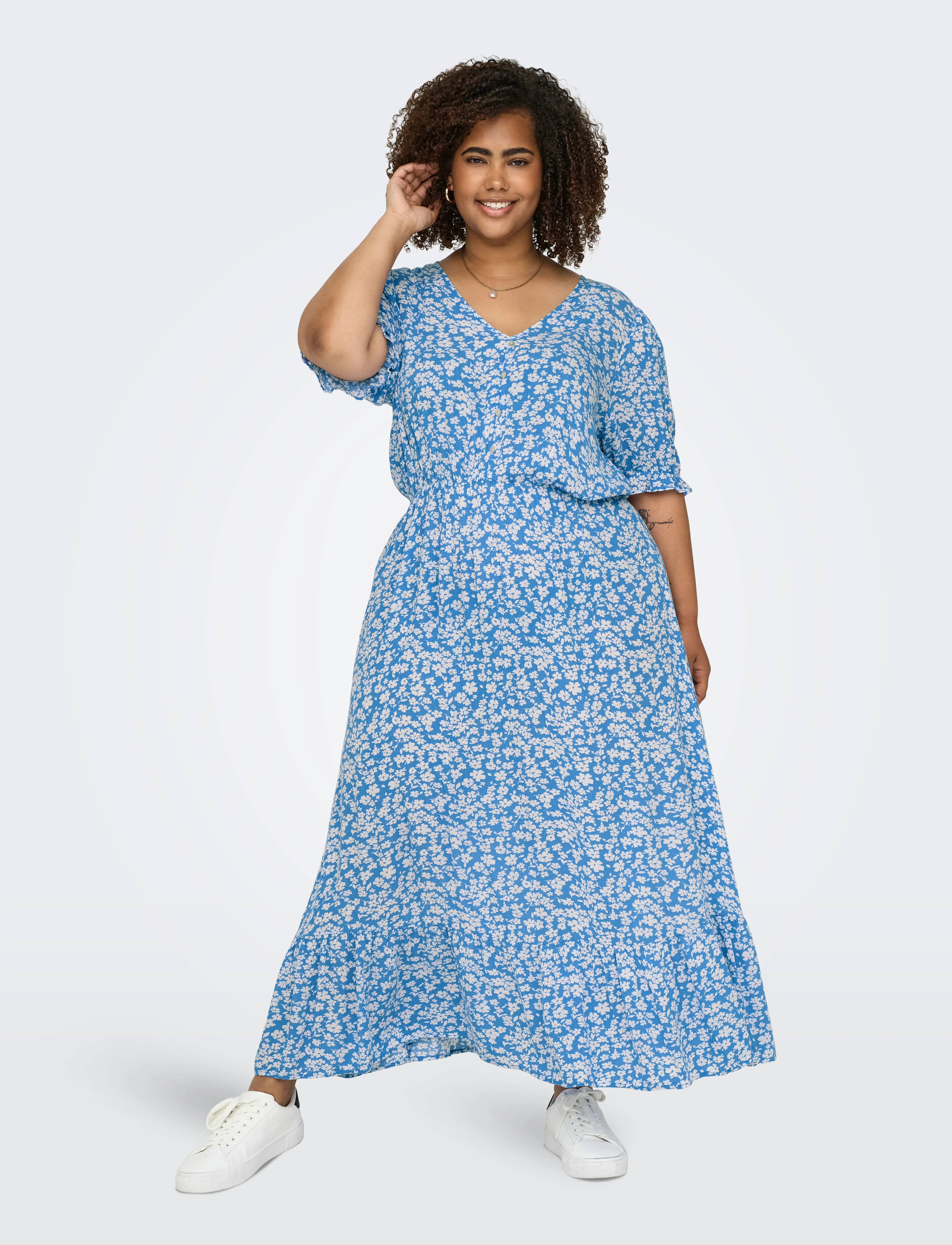 ONLY Carmakoma - CARCHIANTI S/S LONG DRESS WVN NOOS - konfirmation - marina - 5