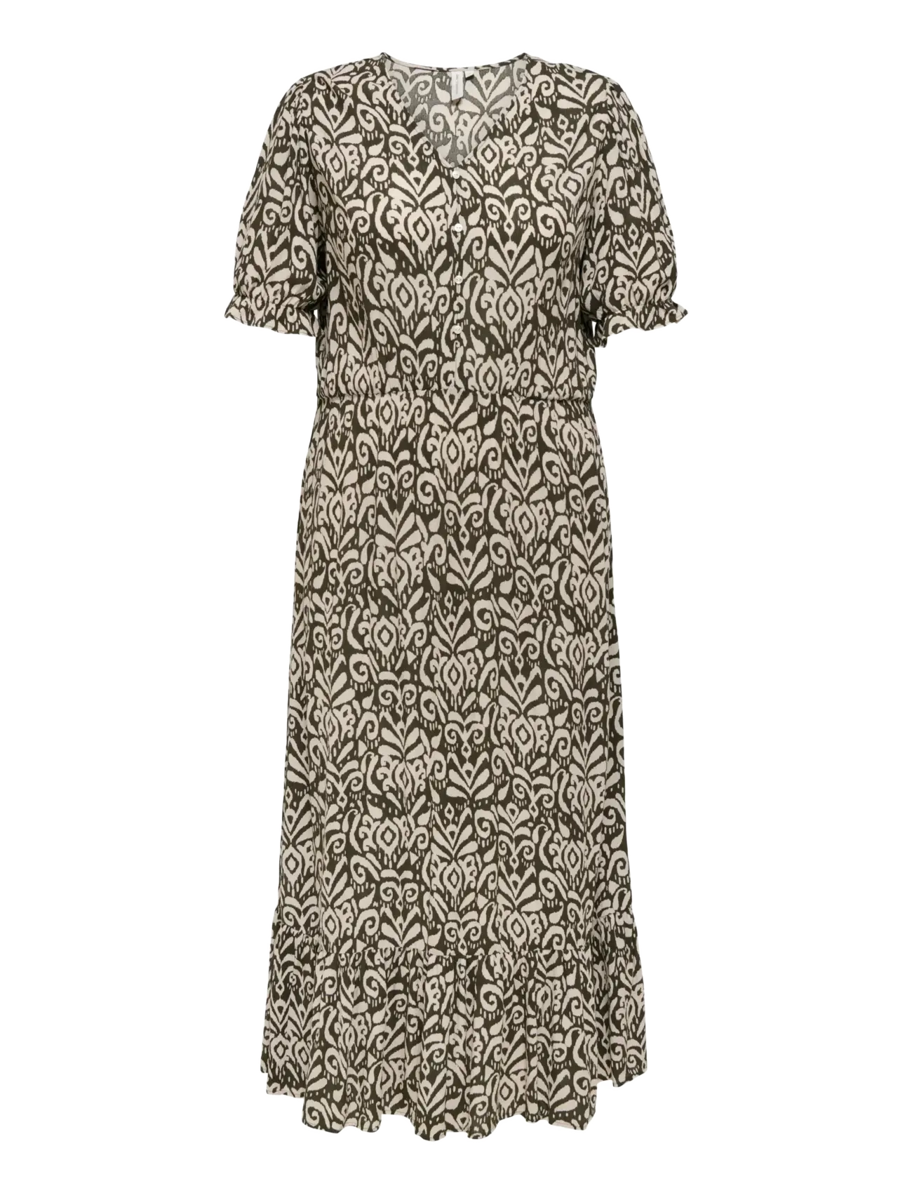 ONLY Carmakoma CARCHIANTI S/S LONG DRESS WVN NOOS - ONLY Carmakoma - TARMAC / khaki/green
