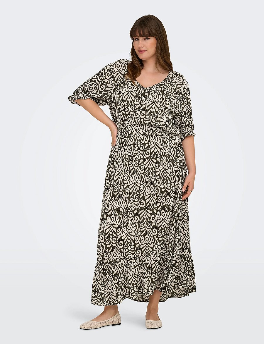 ONLY Carmakoma - CARCHIANTI S/S LONG DRESS WVN NOOS - konfirmationstøj - tarmac - 0