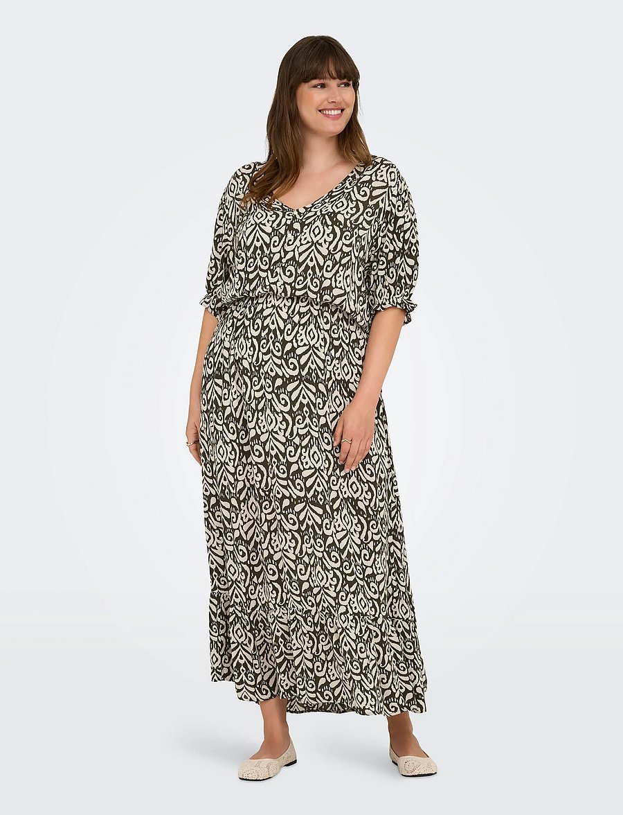 ONLY Carmakoma - CARCHIANTI S/S LONG DRESS WVN NOOS - konfirmationstøj - tarmac - 3