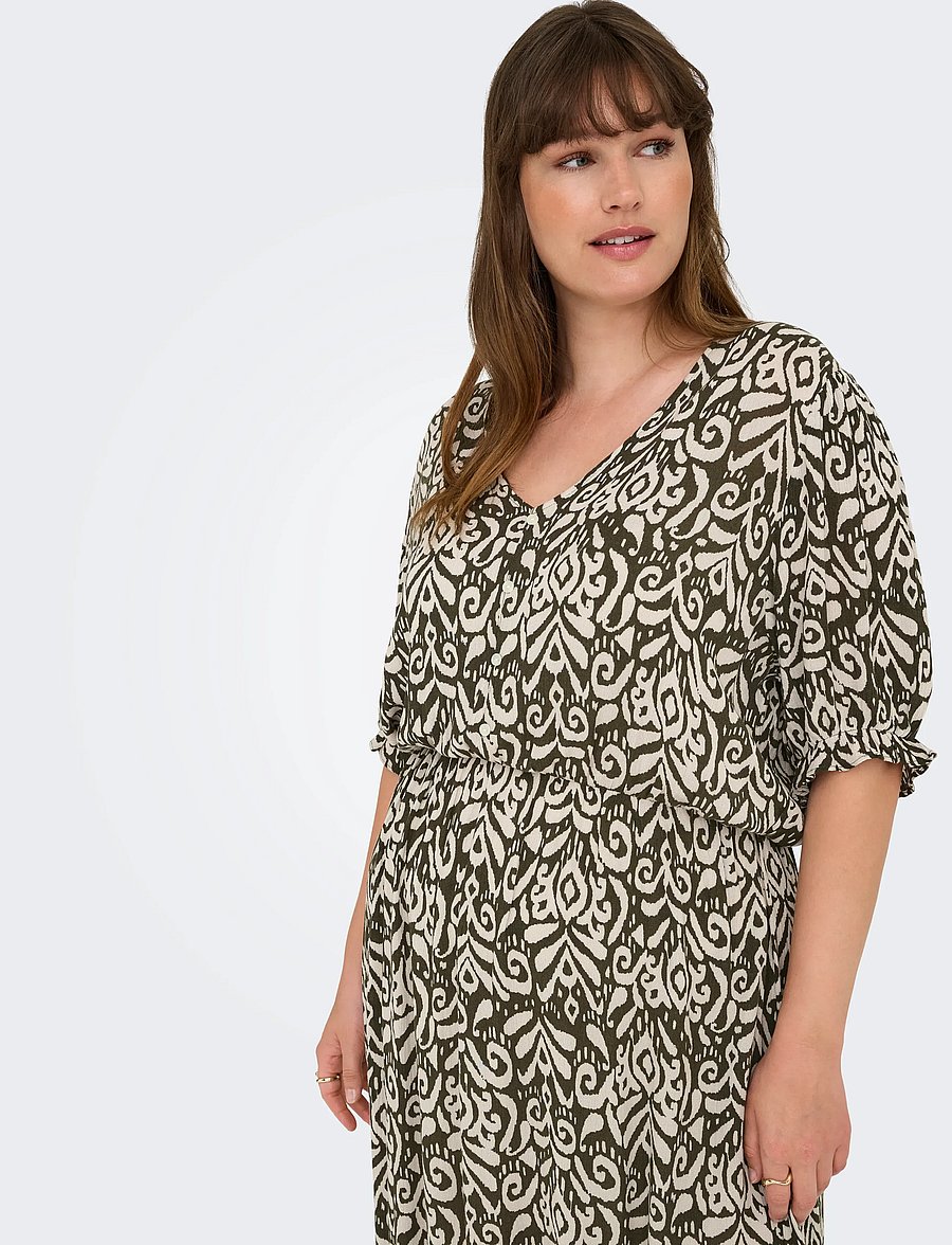 ONLY Carmakoma - CARCHIANTI S/S LONG DRESS WVN NOOS - konfirmationstøj - tarmac - 4