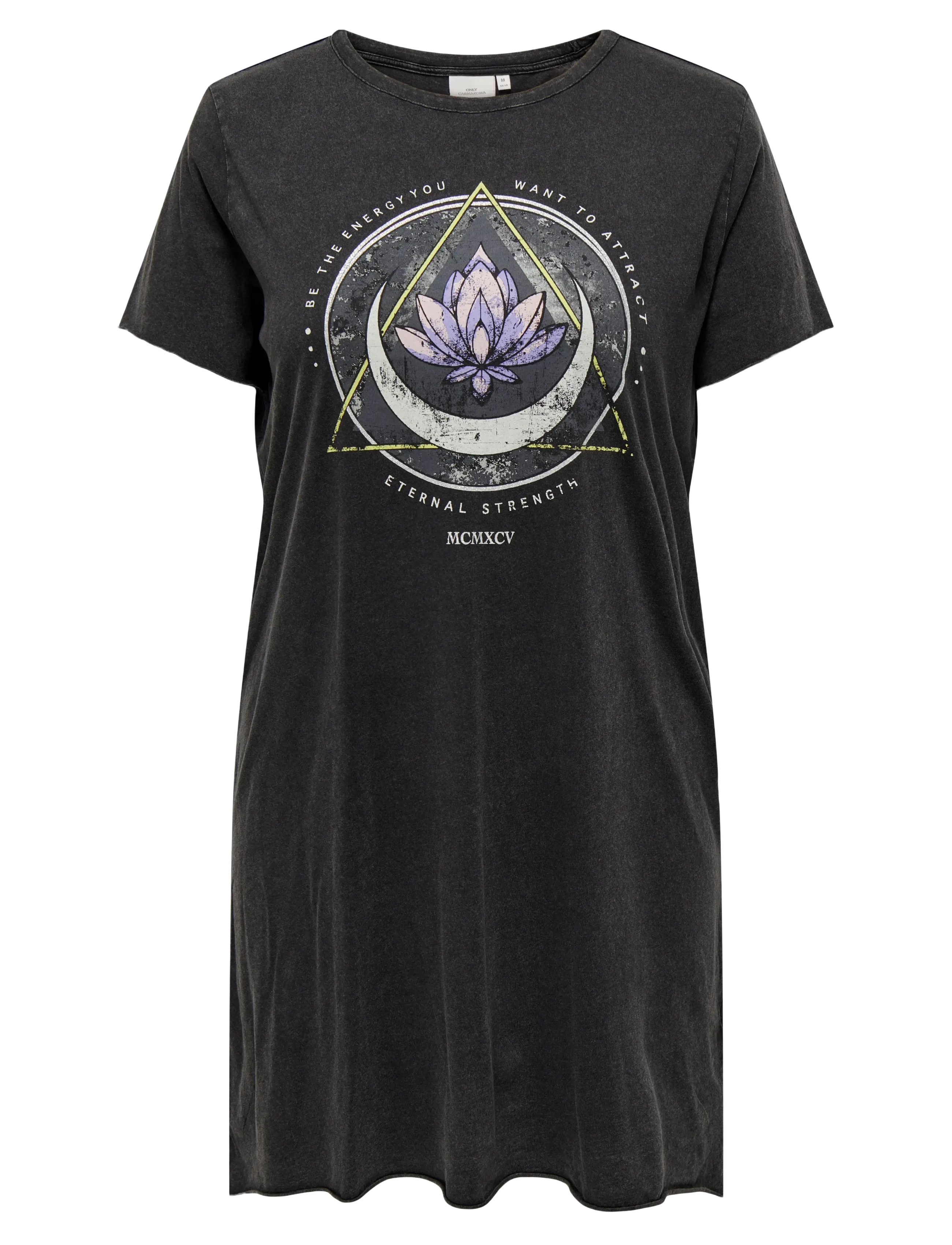 ONLY Carmakoma CARLUCY SS T-SHIRT DRESS JRS NOOS - Tøj - BLACK / black