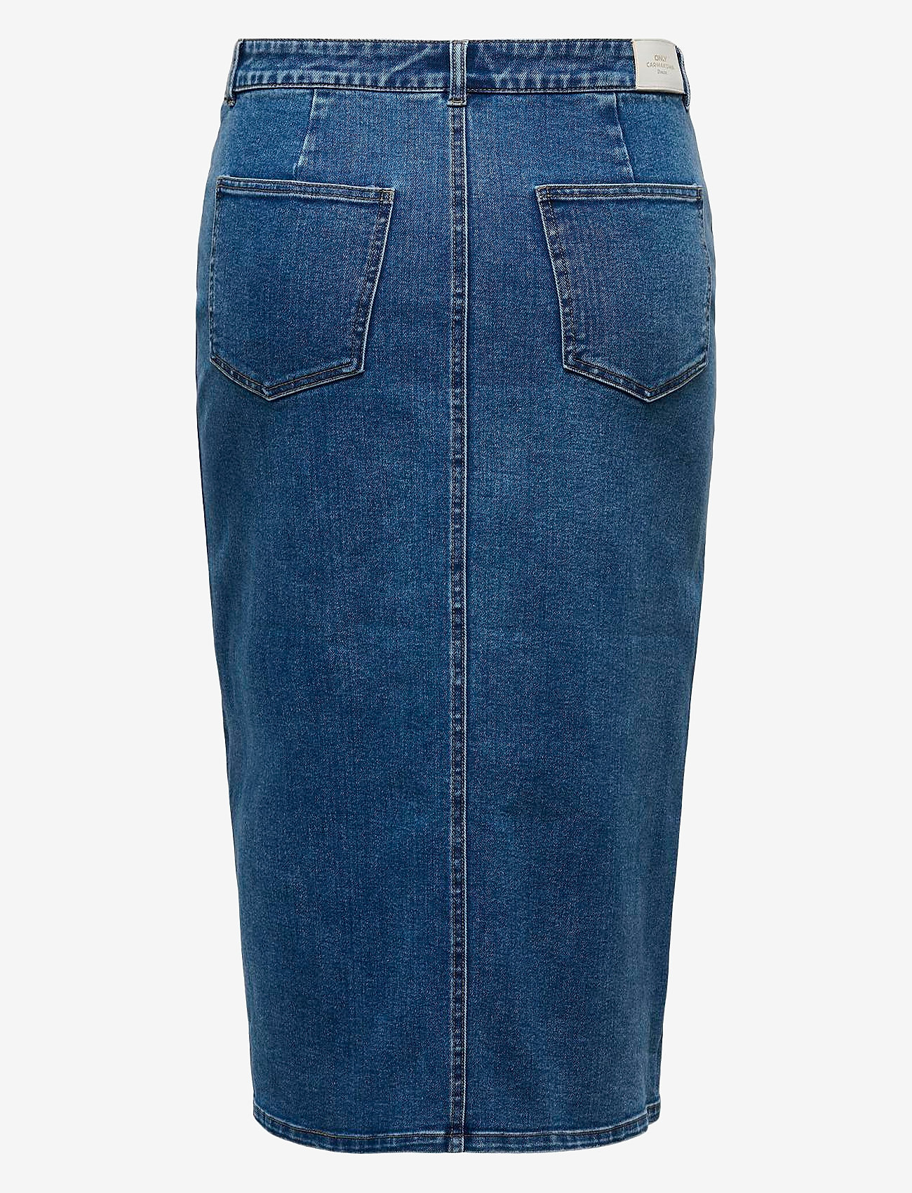ONLY Carmakoma - CARSIRI FRONT SLIT SKIRT DNM GUA NOOS - denimnederdele - medium blue denim - 2