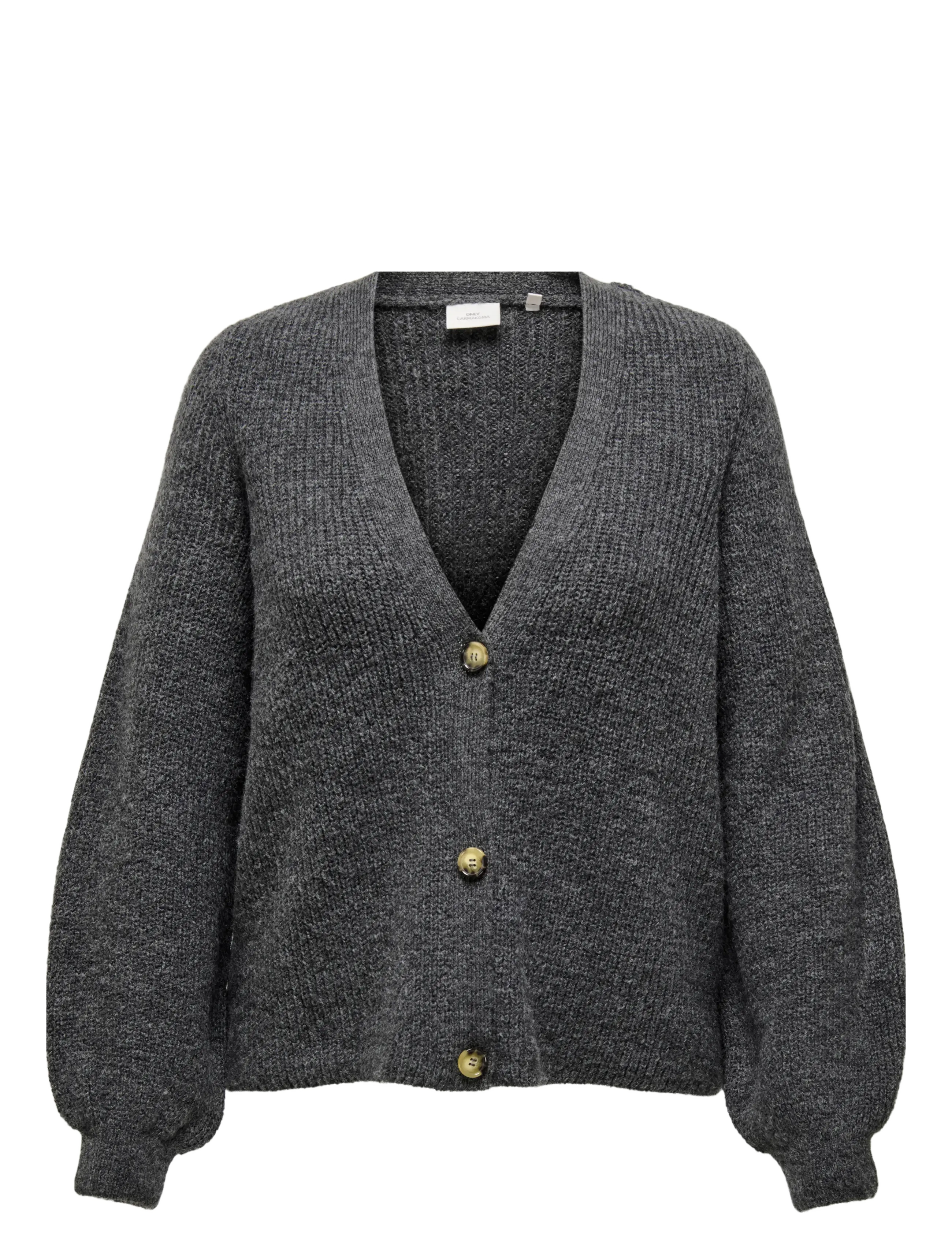 ONLY Carmakoma CARCLARE JULES L/S CARDIGAN KNT - Cardigans - DARK GREY MELANGE / grey