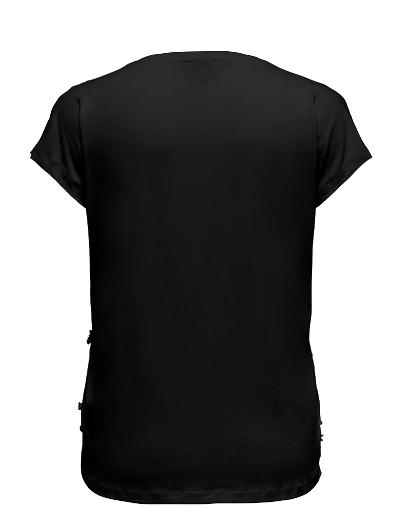 ONLY Carmakoma - CARLULU S/S V-NECK TOP BOX JRS - Ærmeløse bluser - black - 2