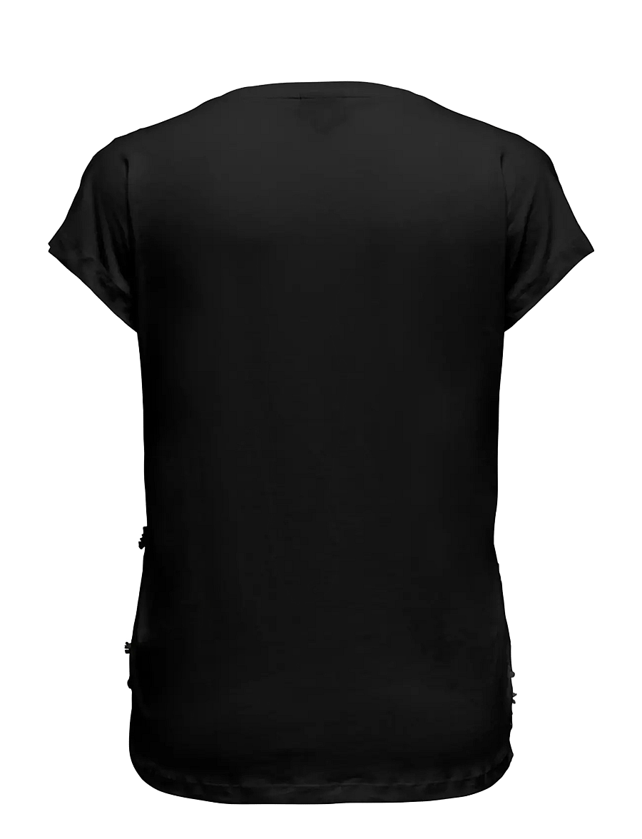 ONLY Carmakoma - CARLULU S/S V-NECK TOP BOX JRS - palaidinės be rankovių - black - 2