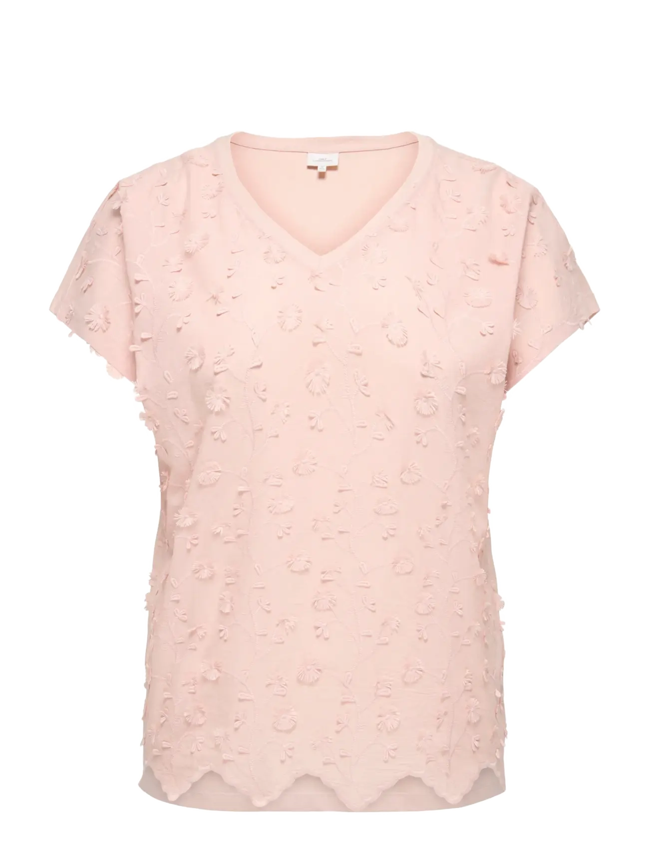 ONLY Carmakoma CARLULU S/S V-NECK TOP BOX JRS - Pluusid ja särgid - SEPIA ROSE / pink/rose