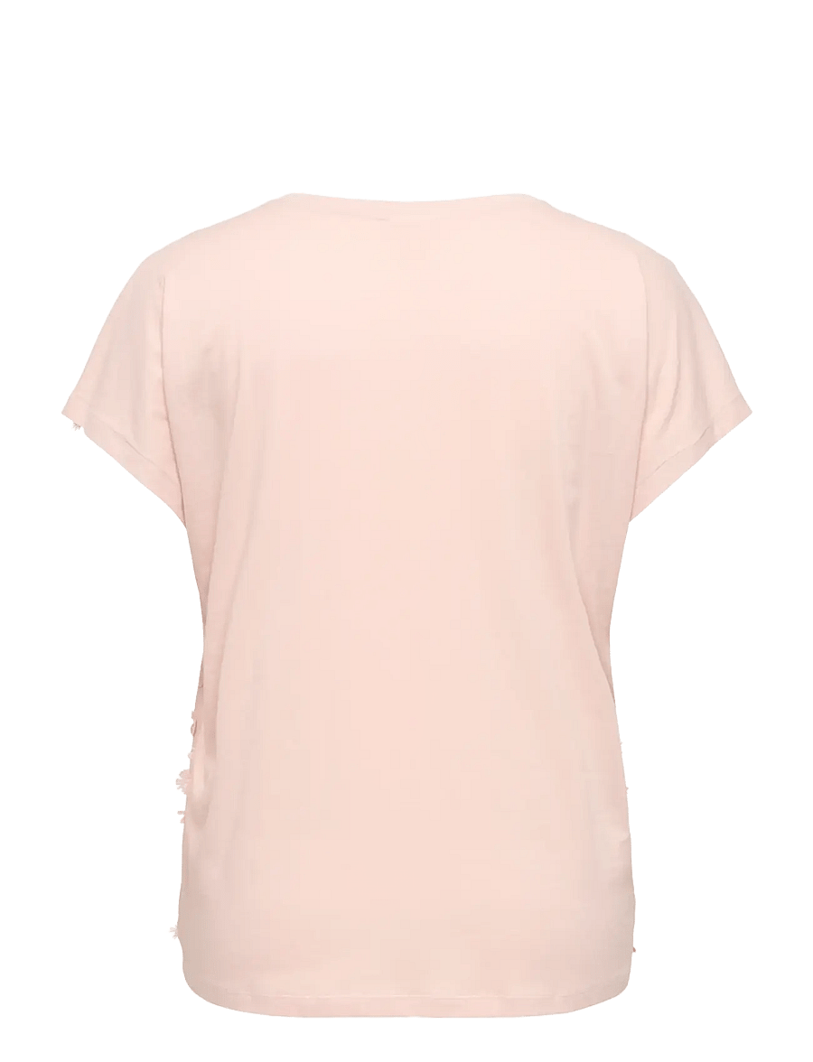 ONLY Carmakoma - CARLULU S/S V-NECK TOP BOX JRS - Ærmeløse bluser - sepia rose - 2