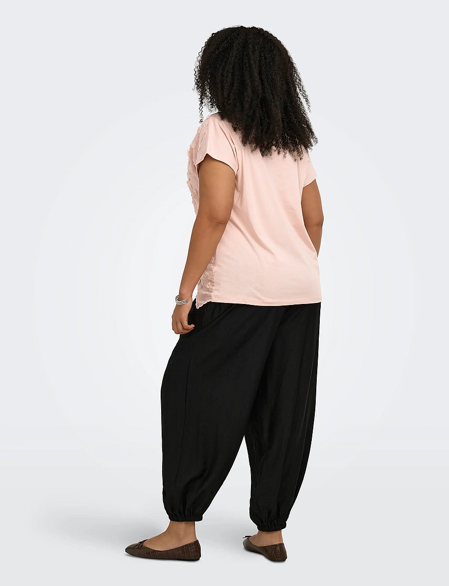 ONLY Carmakoma - CARLULU S/S V-NECK TOP BOX JRS - Ærmeløse bluser - sepia rose - 3
