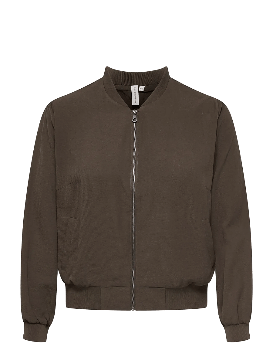 ONLY Carmakoma - CARLUX L/S BOMBER JACKET NOOS - forårsjakker - chocolate martini - 1
