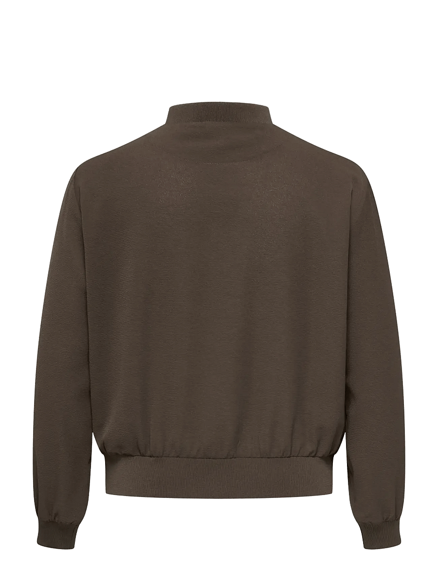 ONLY Carmakoma - CARLUX L/S BOMBER JACKET NOOS - forårsjakker - chocolate martini - 2