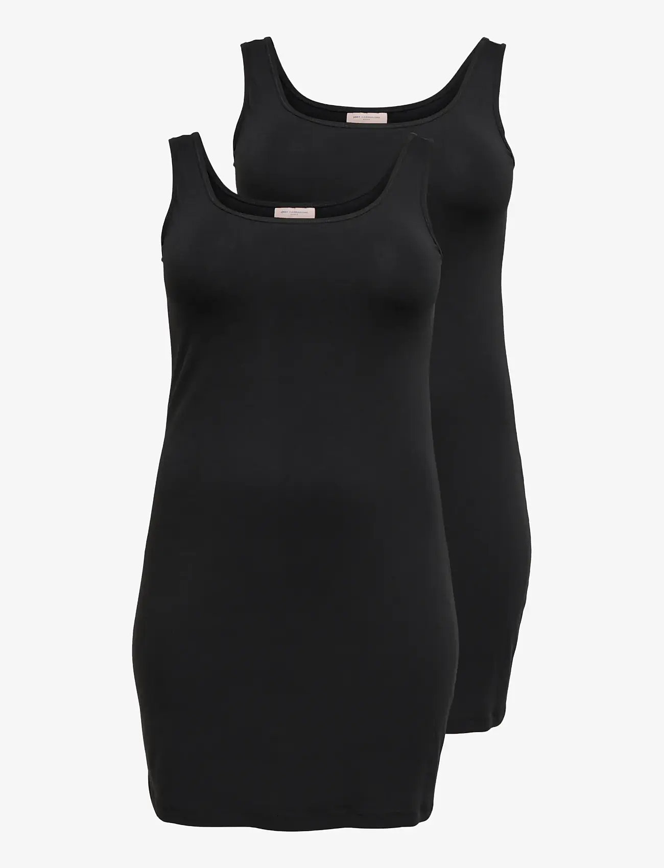 ONLY Carmakoma - CARTIME LONGTANK TOP 2PACK JRS NOOS - tanktops - black - 0