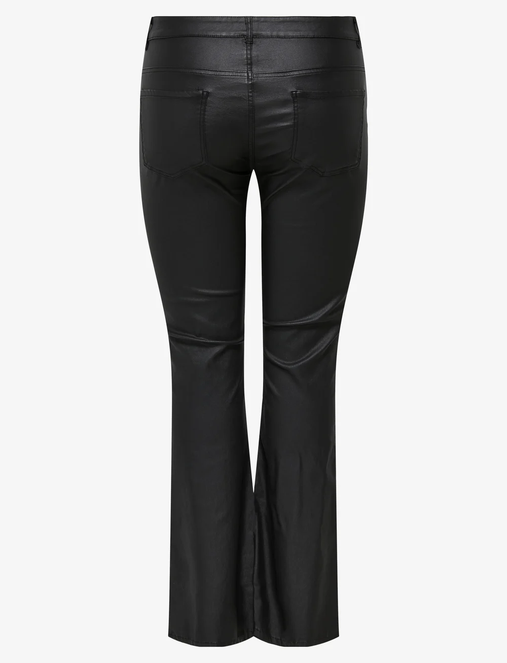 ONLY Carmakoma - CARBLUSH MID FLARED COATED PNT NOOS - schlaghose - black - 2