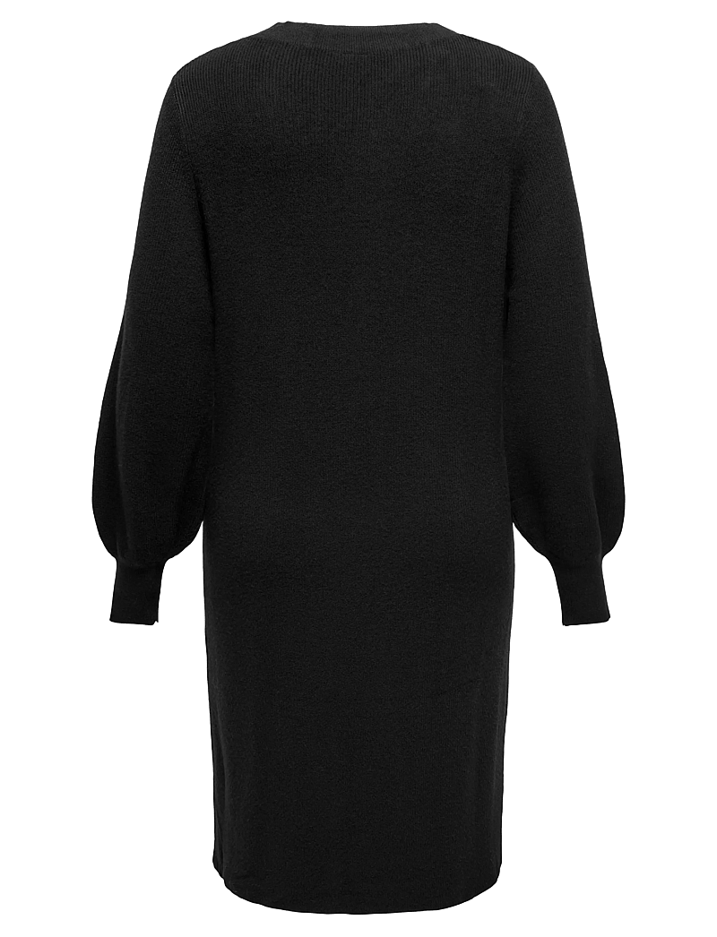 ONLY Carmakoma - CARKATIA LS V-NECK DRESS KNT NOOS - knitted dresses - black - 2