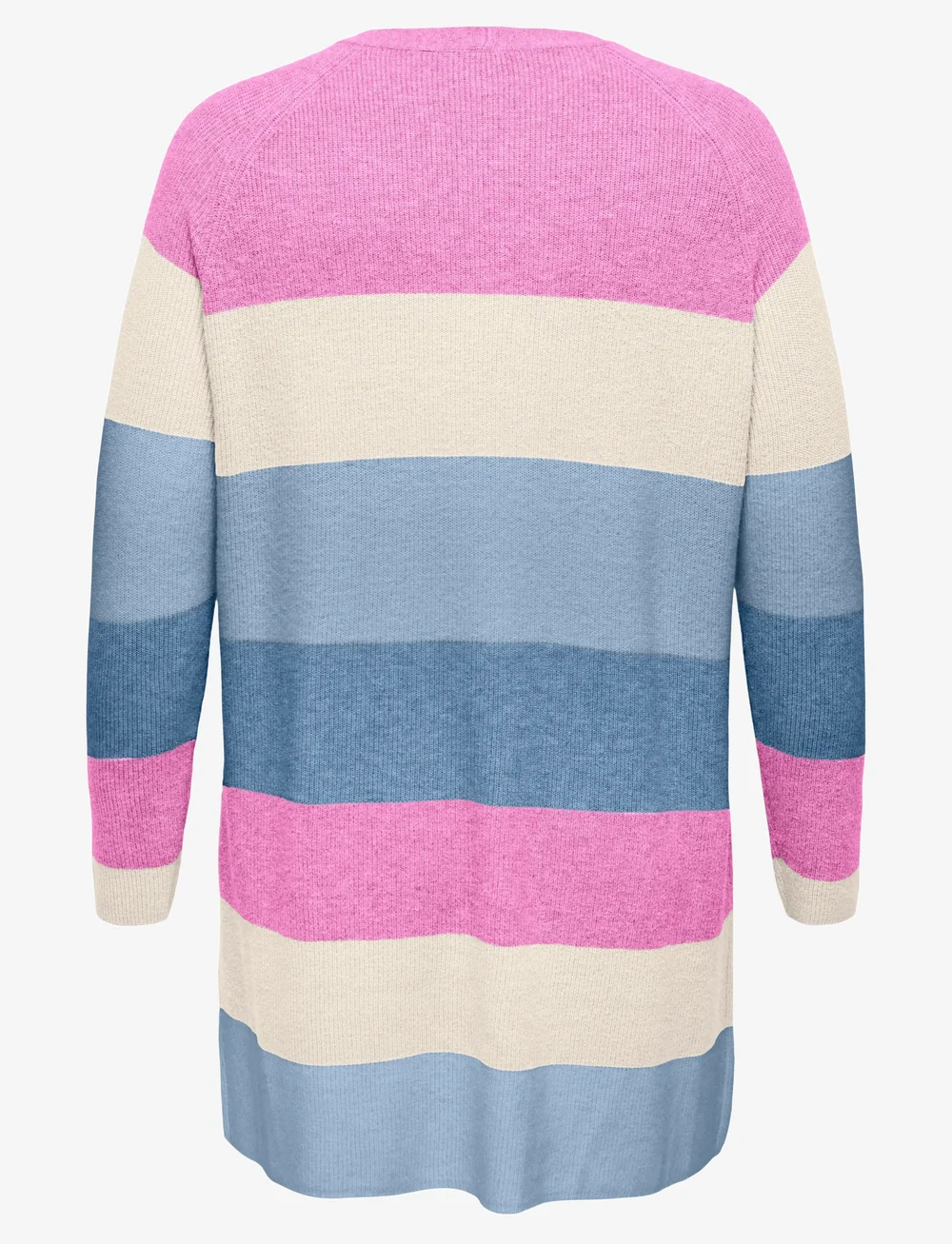 ONLY Carmakoma - CARATIJA L/S STRIPE CARDIGAN KNT - cardigans - fuchsia pink - 1