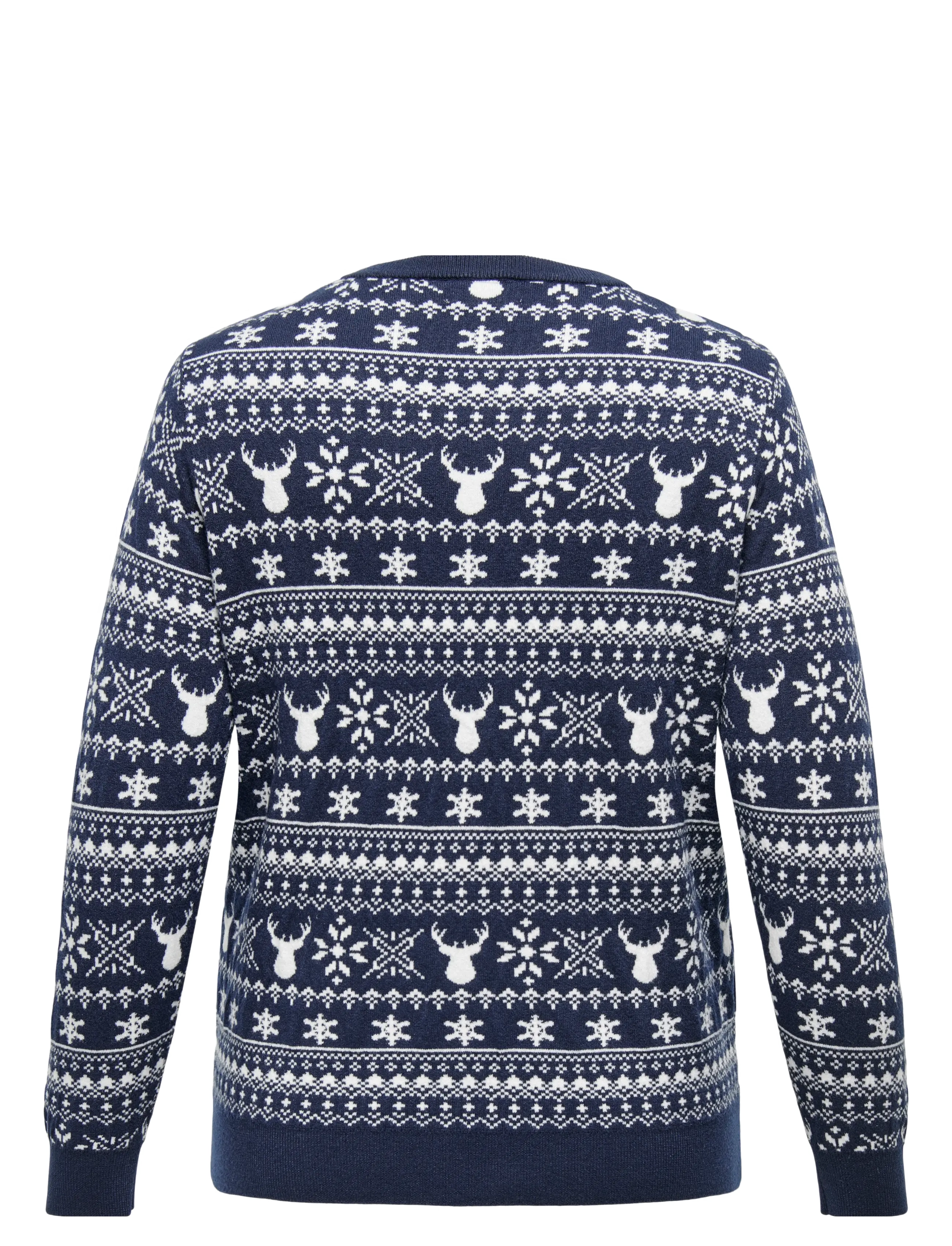 ONLY Carmakoma - CARXMAS WINTER LS O-NECK KNT - laveste priser - night sky - 1
