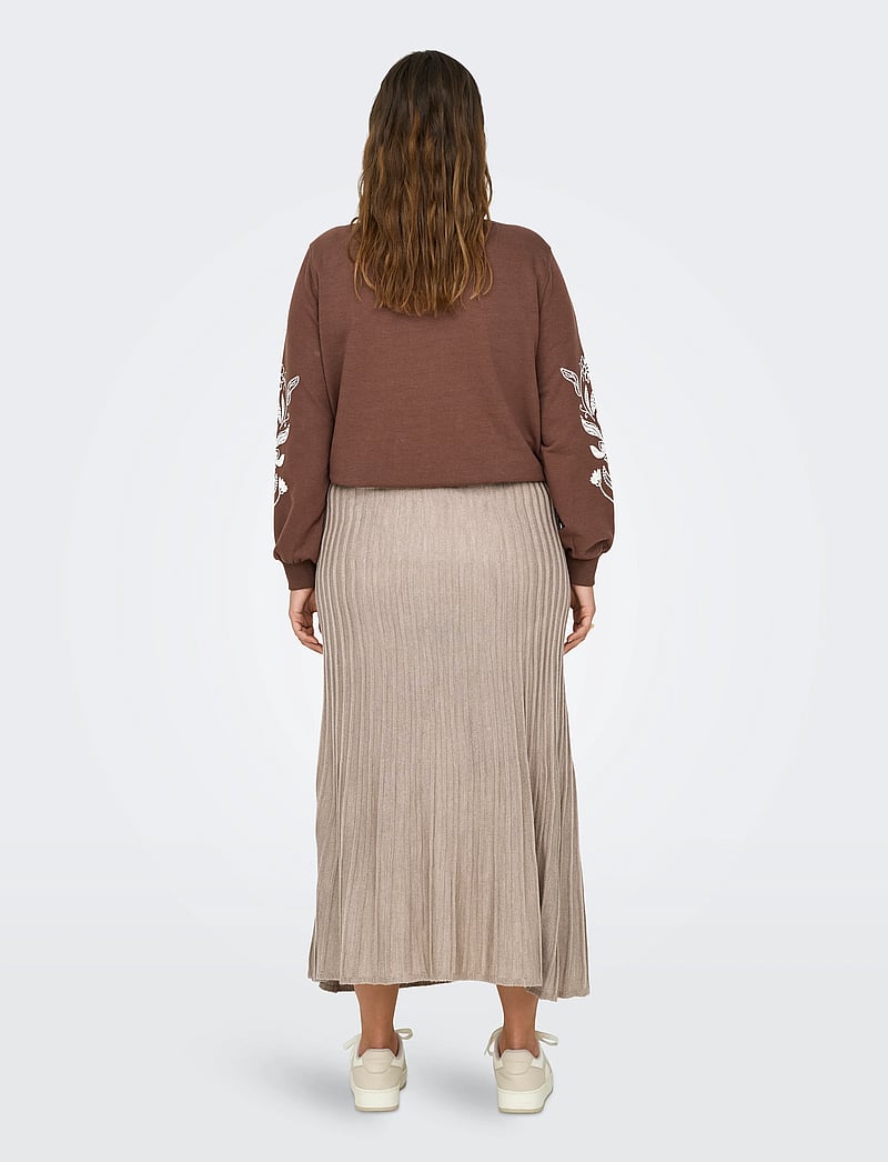 ONLY Carmakoma - CARTESS MIDI SKIRT KNT - strickröcke - malt ball - 3