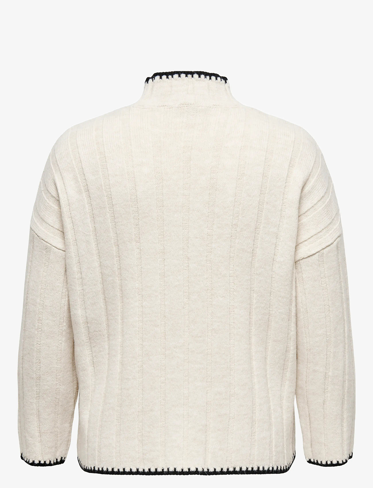 ONLY Carmakoma - CARCHICK STITCH LS HIGHNECK PULL KNT - pumice stone - 2