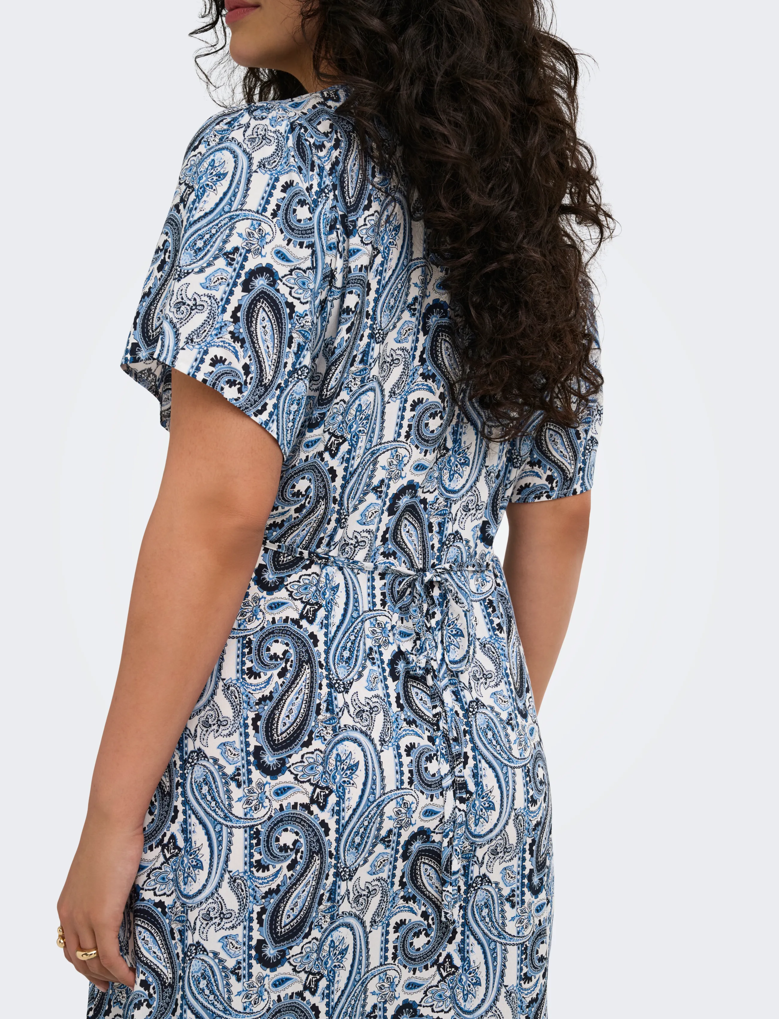 ONLY Carmakoma - CAREVIDA S/S DRESS WVN NOOS - confirmation - coronet blue - 5