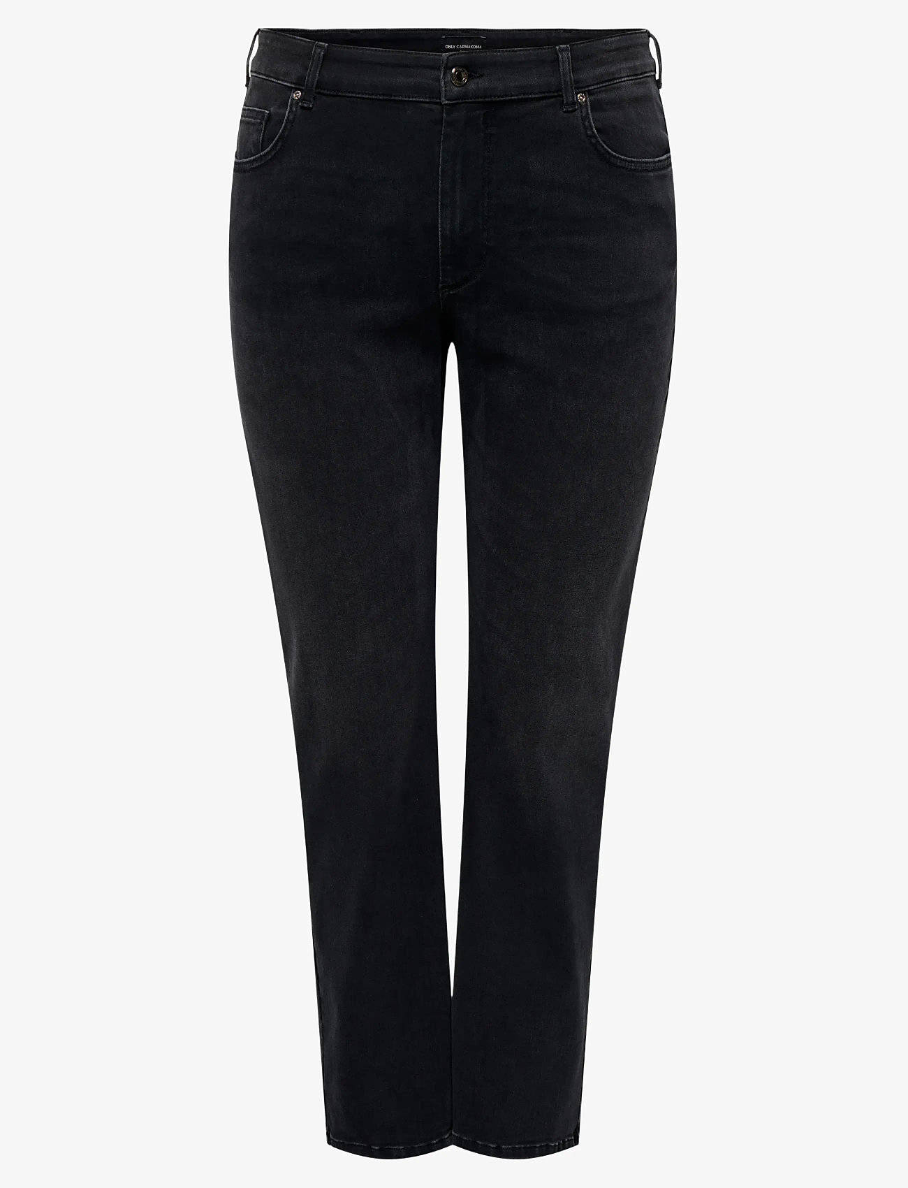 ONLY Carmakoma - CARWILLY HW STRAIGHT DNM REA1099 NOOS - straight jeans - washed black - 1