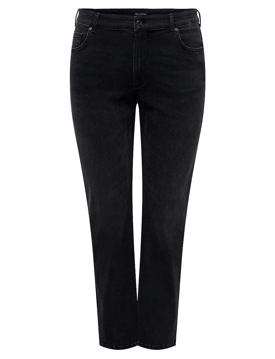 ONLY Carmakoma - CARWILLY HW STRAIGHT DNM REA1099 NOOS - gerade jeans - washed black - 1