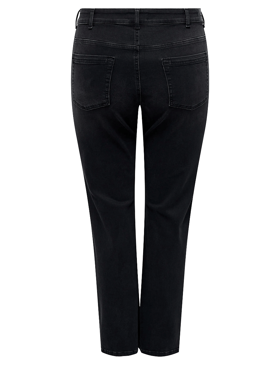 ONLY Carmakoma - CARWILLY HW STRAIGHT DNM REA1099 NOOS - gerade jeans - washed black - 2