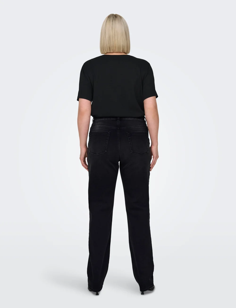 ONLY Carmakoma - CARWILLY HW STRAIGHT DNM REA1099 NOOS - sirge säärega teksad - washed black - 3