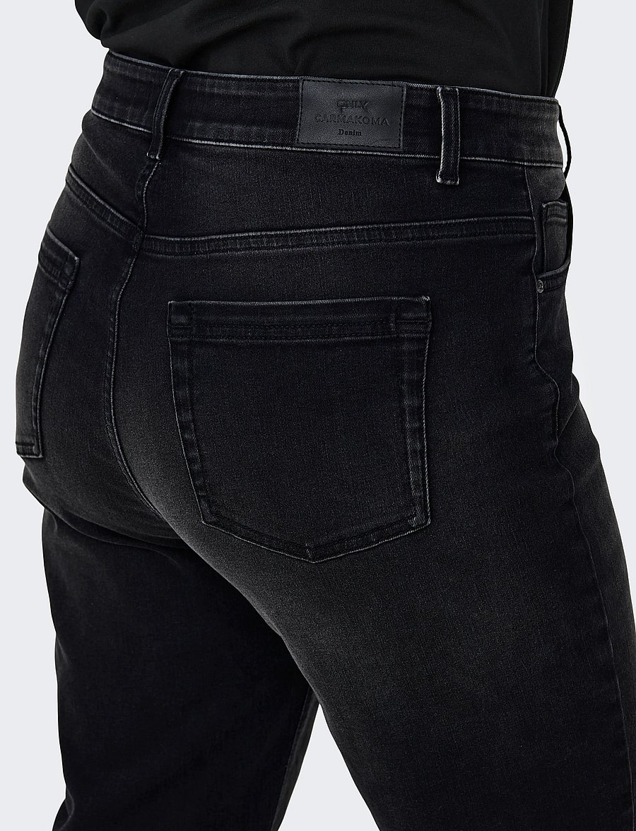 ONLY Carmakoma - CARWILLY HW STRAIGHT DNM REA1099 NOOS - gerade jeans - washed black - 5