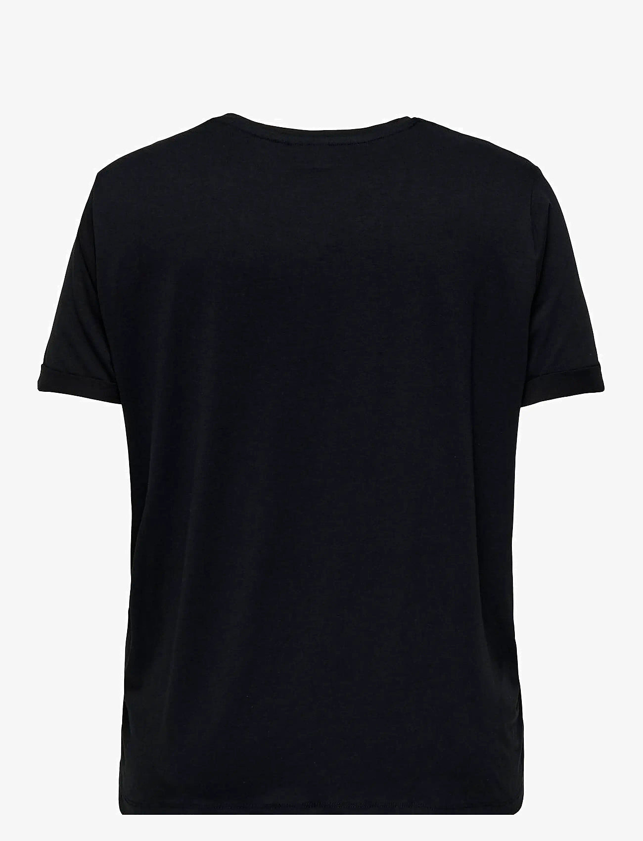 ONLY Carmakoma - CARMOSTER S/S FOLD UP TOP JRS NOOS - t-shirts - black - 2