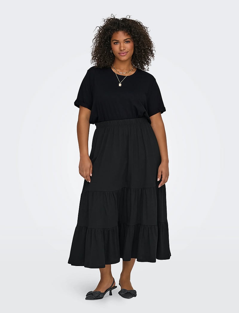 ONLY Carmakoma - CARMOSTER S/S FOLD UP TOP JRS NOOS - t-shirts - black - 5