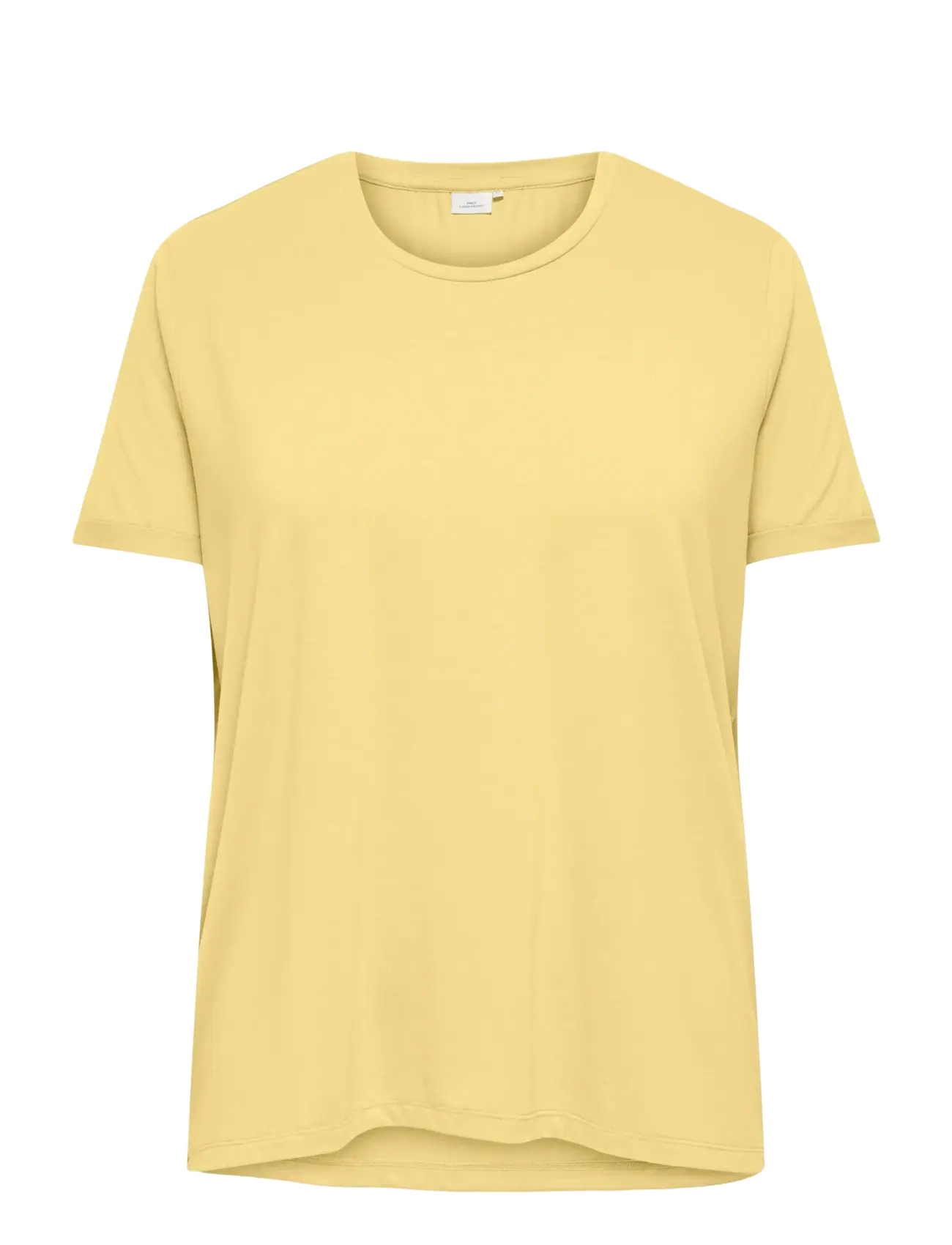 ONLY Carmakoma CARMOSTER S/S FOLD UP TOP JRS NOOS - Kleidung - PALE BANANA / yellow