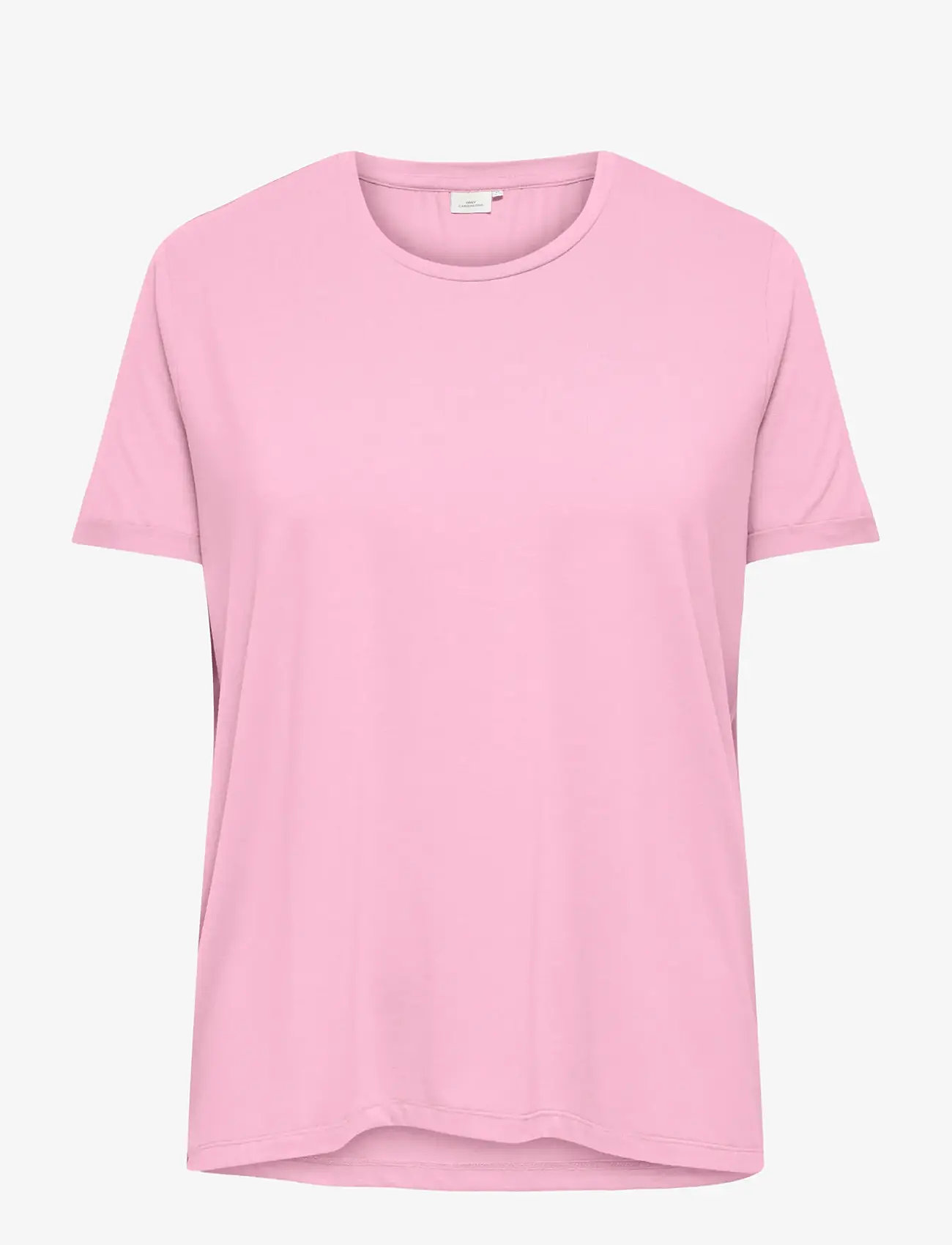 ONLY Carmakoma - CARMOSTER S/S FOLD UP TOP JRS NOOS - t-shirts - pink lady - 0