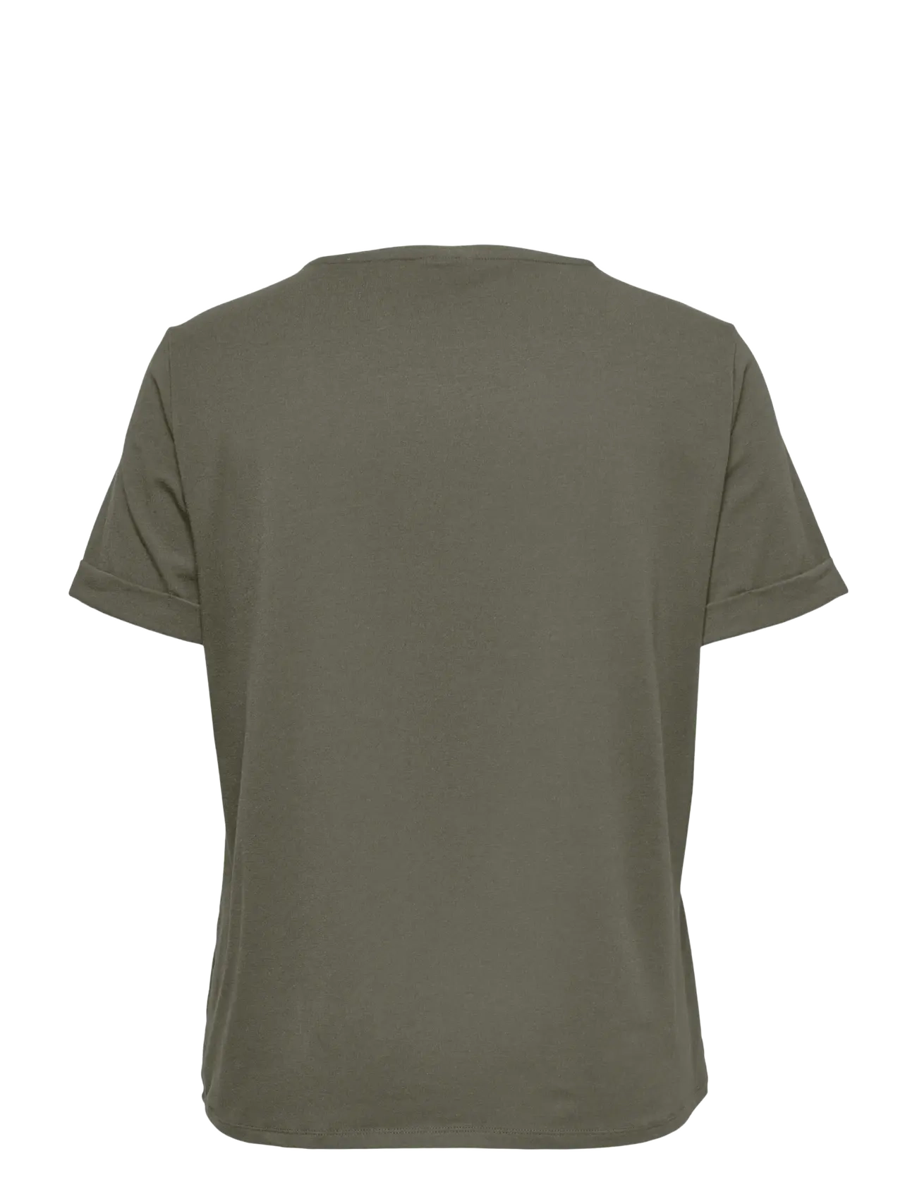 ONLY Carmakoma - CARMOSTER S/S FOLD UP TOP JRS NOOS - t-shirts - smokey olive - 1
