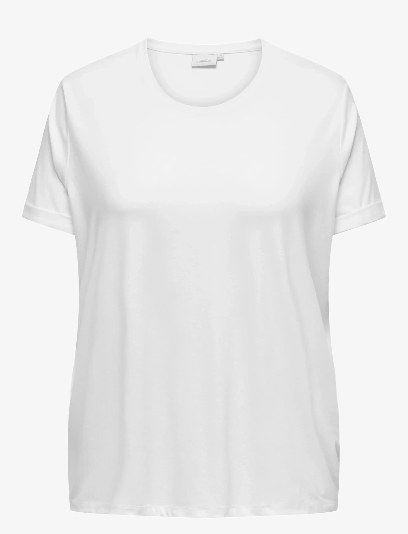 ONLY Carmakoma - CARMOSTER S/S FOLD UP TOP JRS NOOS - t-särgid - white - 1