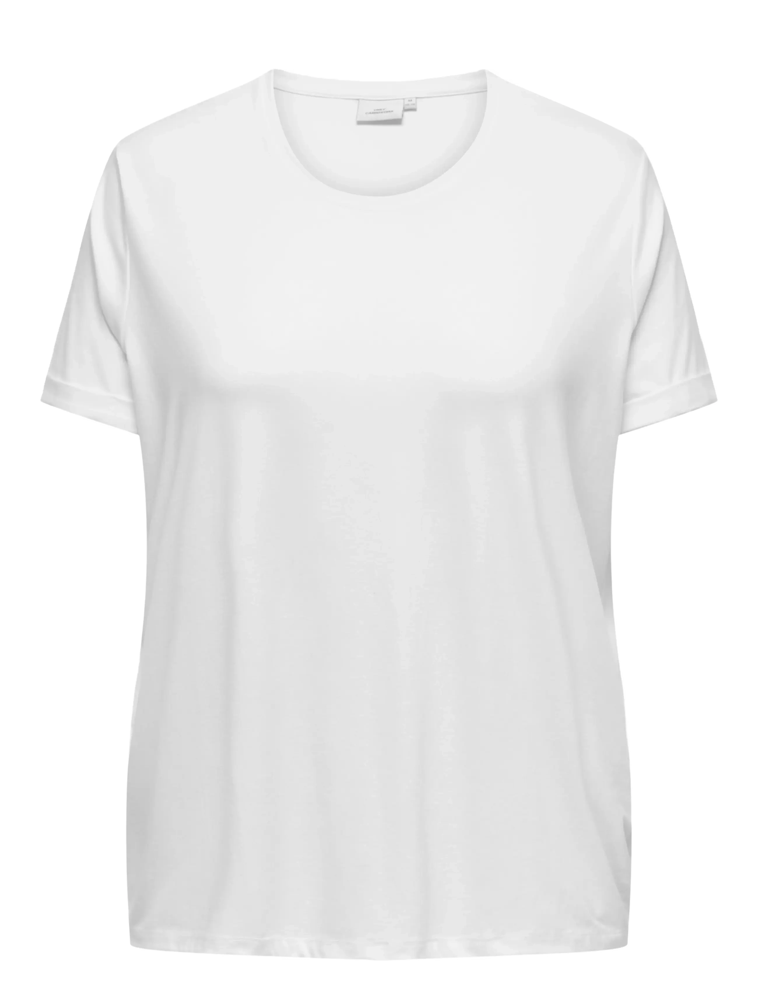 ONLY Carmakoma CARMOSTER S/S FOLD UP TOP JRS NOOS - Kleidung - WHITE / white
