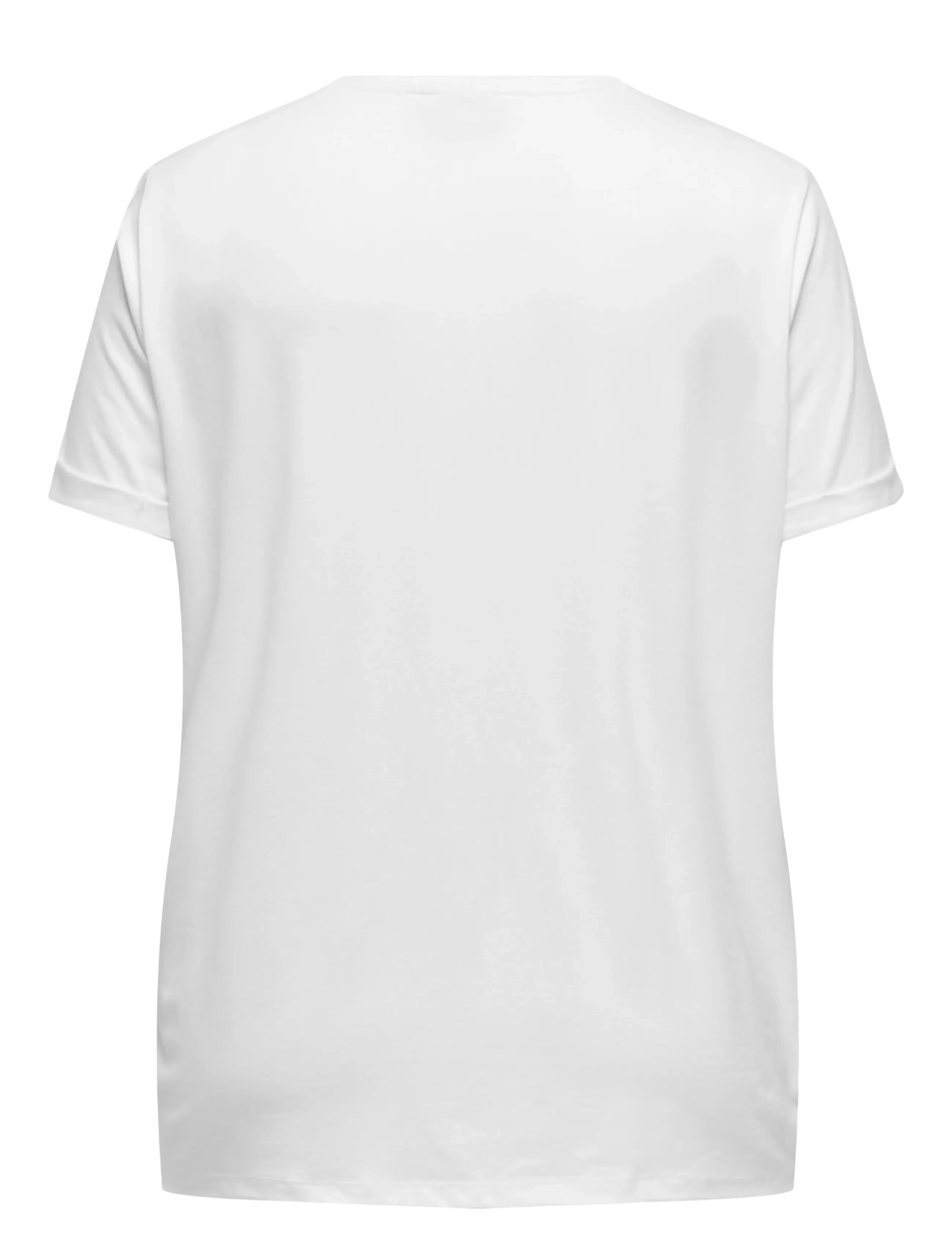 ONLY Carmakoma - CARMOSTER S/S FOLD UP TOP JRS NOOS - t-särgid - white - 2